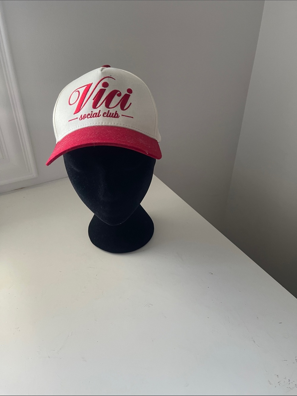 Vici Social Club White & Red Trucker Hat